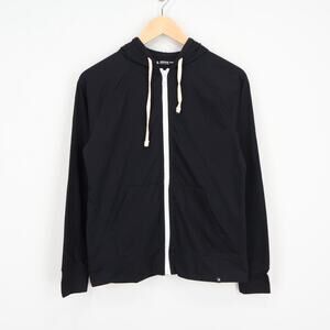 American Giant Women's Lightweight Full Zip Solid Black Size Medium NWOT